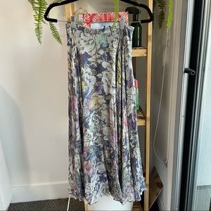 00P floral by Anthropologie midi skirt